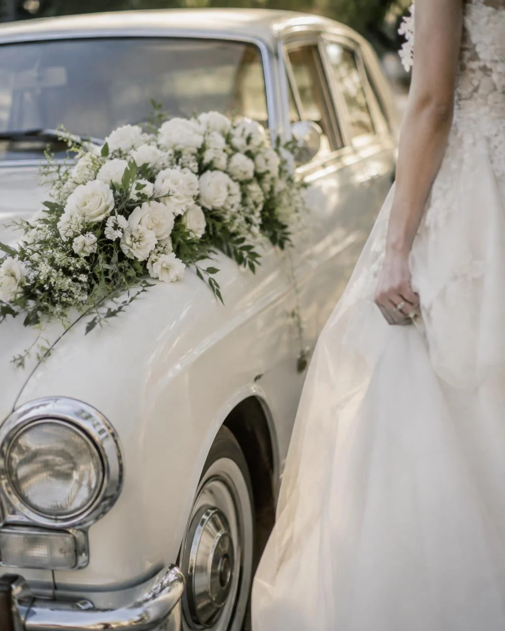 Limousine für eine Hochzeitsfahrt